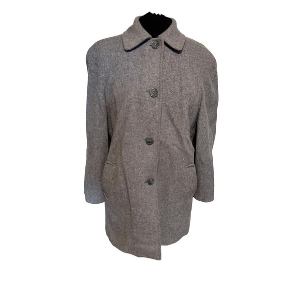 London Fog Wool Blend Coat – Women’s Size 10P – Classic Gray - Picture 1 of 12